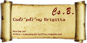 Csépány Brigitta névjegykártya