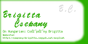 brigitta csepany business card